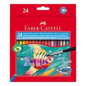 FABER-CASTELL Aquarell Watercolour Pencil Set of 24 - NEW